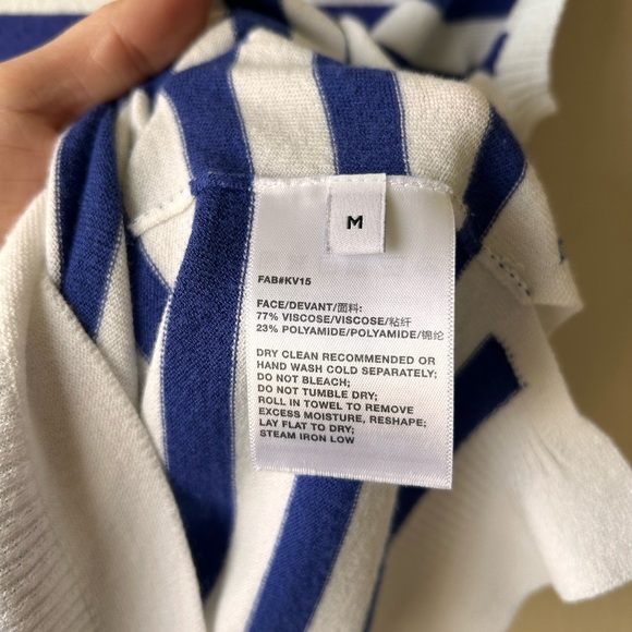 Lafayette 148 New York Lapis & white stripe tank - Picture 7 of 7